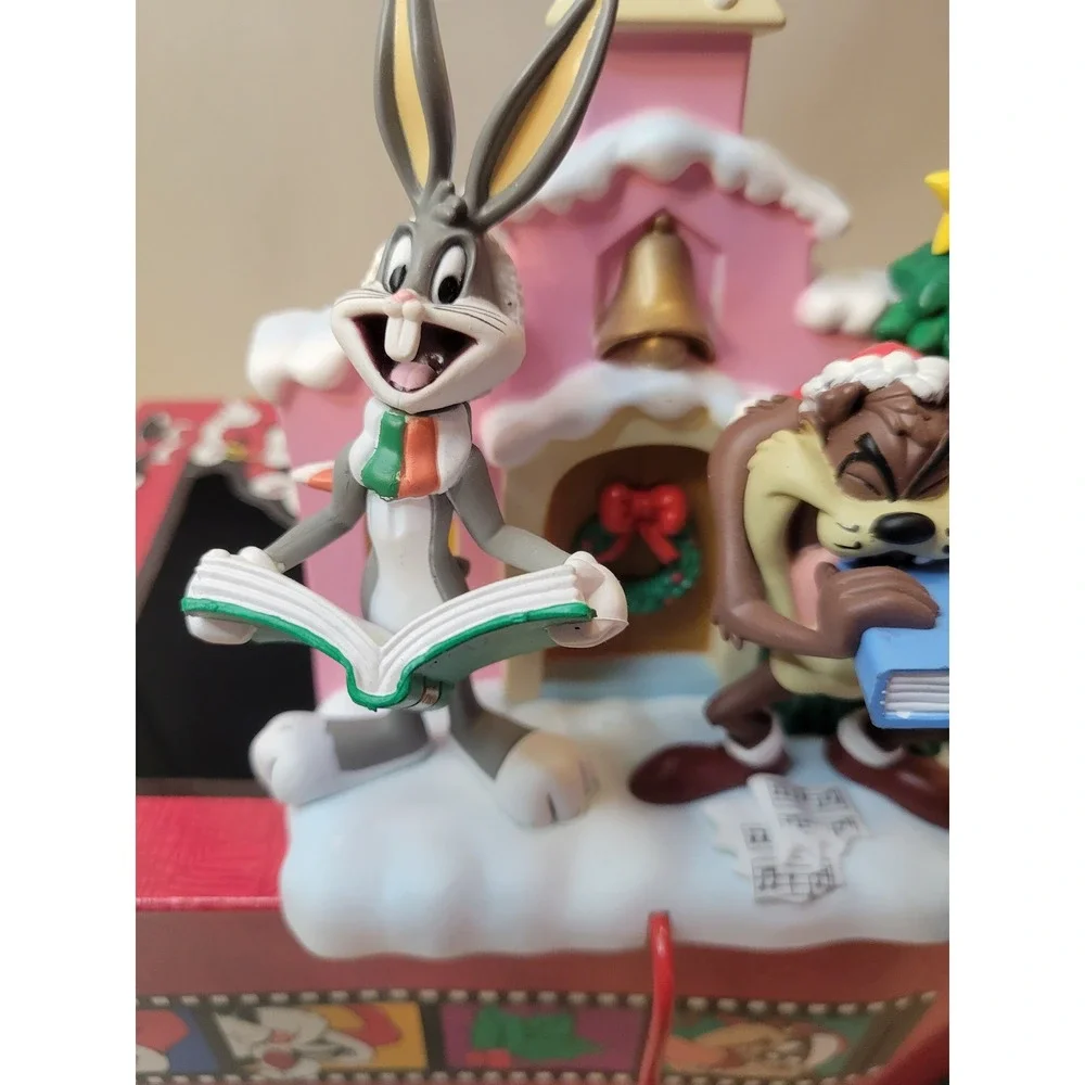 Vintage Looney Tunes Christmas Stocking Hanger Bugs Bunny Taz Caroling Mantel